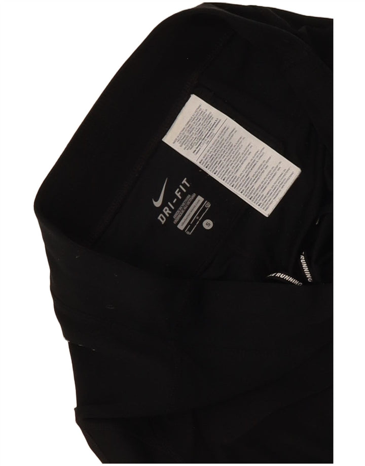 Женские леггинсы-капри Nike Dri Fit UK 10, маленькие черные из полиэстера