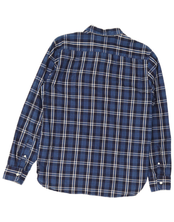 Мужская рубашка Levi's среднего размера, темно-синяя клетка, хлопок
