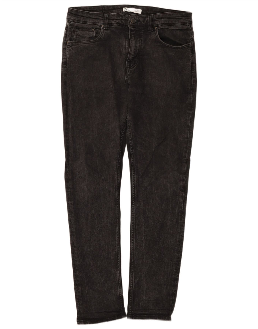 Мужские узкие джинсы Zara EU 42, большие W32 L31, черный хлопок