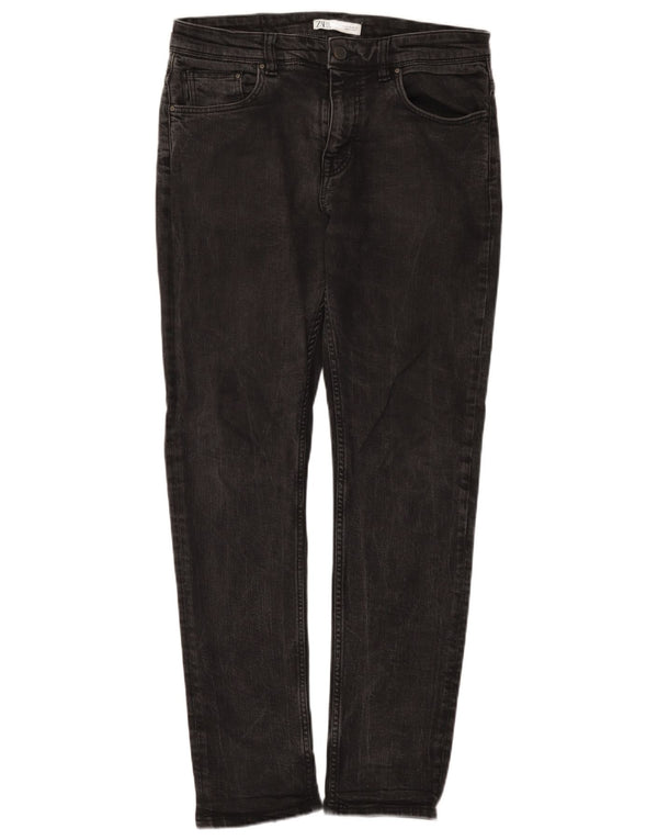 Мужские узкие джинсы Zara EU 42, большие W32 L31, черный хлопок