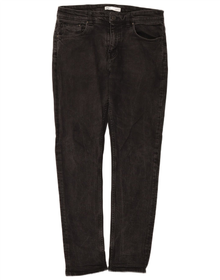 Мужские узкие джинсы Zara EU 42, большие W32 L31, черный хлопок