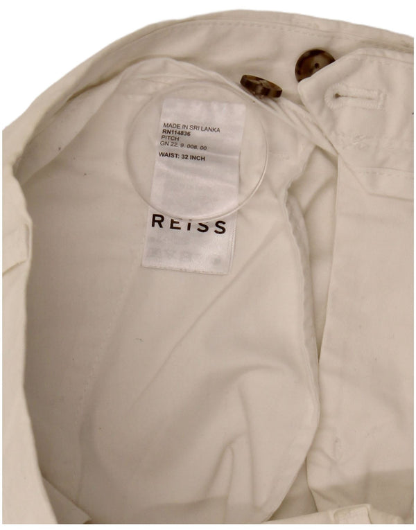 Мужские прямые брюки-чиносы Reiss W32 L30, белый хлопок