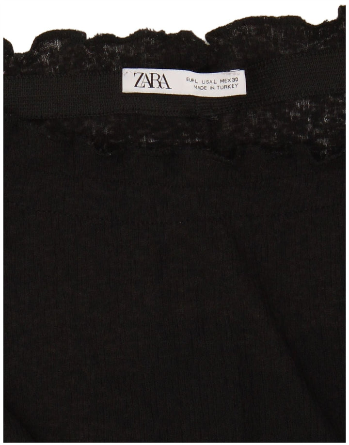 Женская блузка без рукавов ZARA UK 16, большая черная