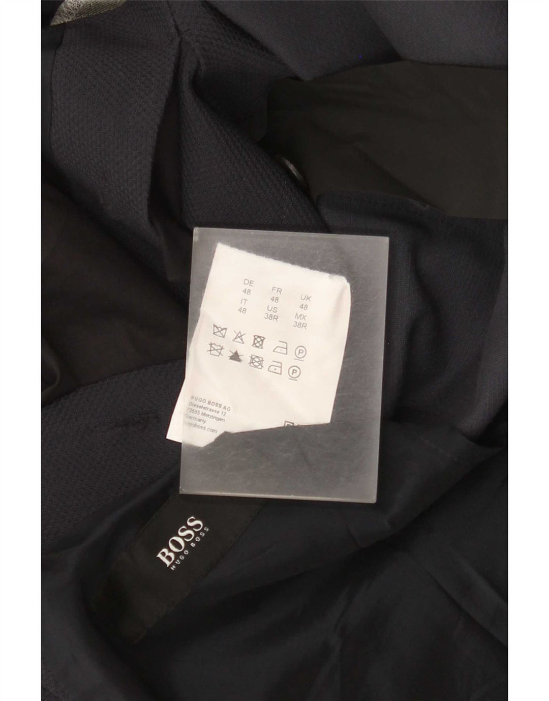 Hugo Boss Мужской пиджак на 2 пуговицах EU 48 Средний Темно-Синий Вискоза