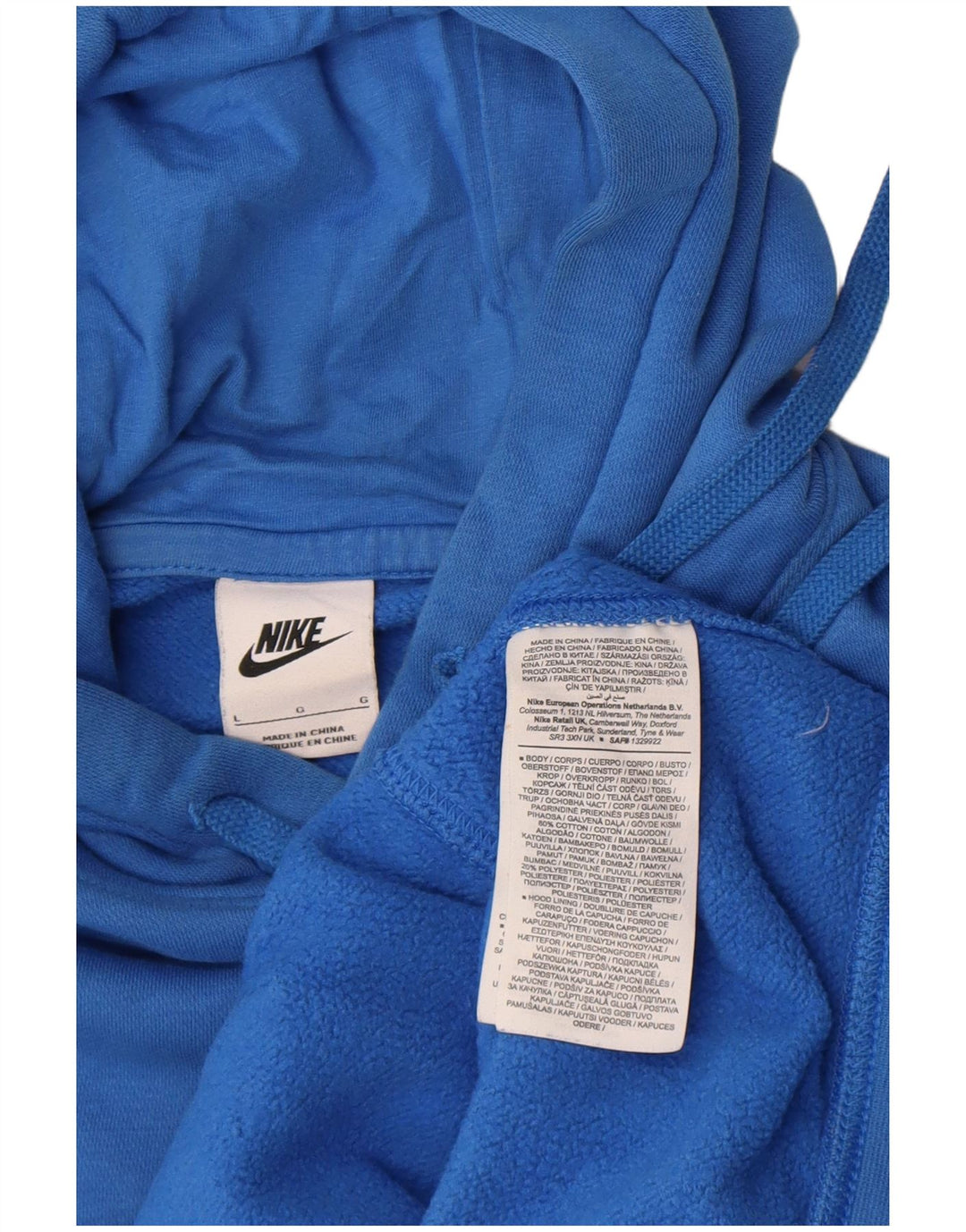 Мужской джемпер с капюшоном Nike, большой синий, хлопок