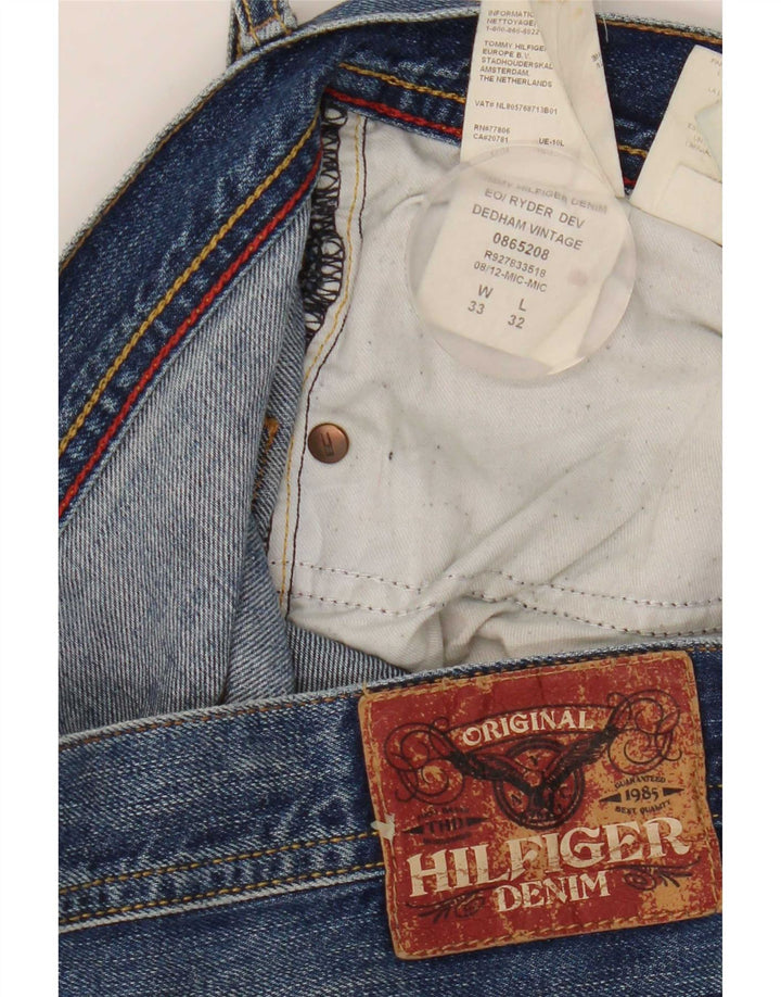 Мужские прямые джинсы Tommy Hilfiger W33 L32 синие, хлопок