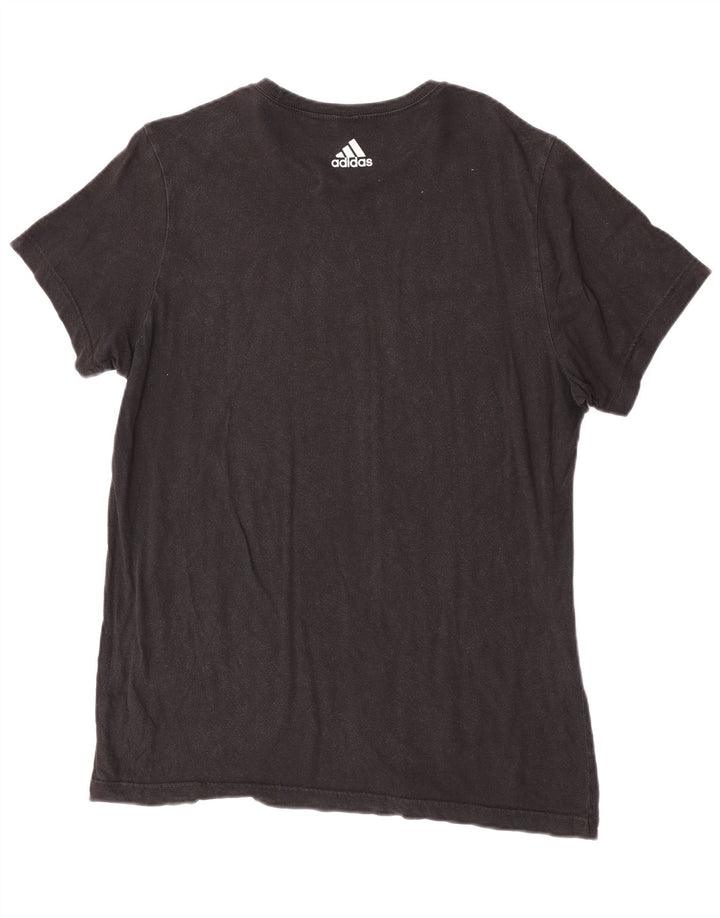 Мужская футболка с рисунком Adidas, большая черная