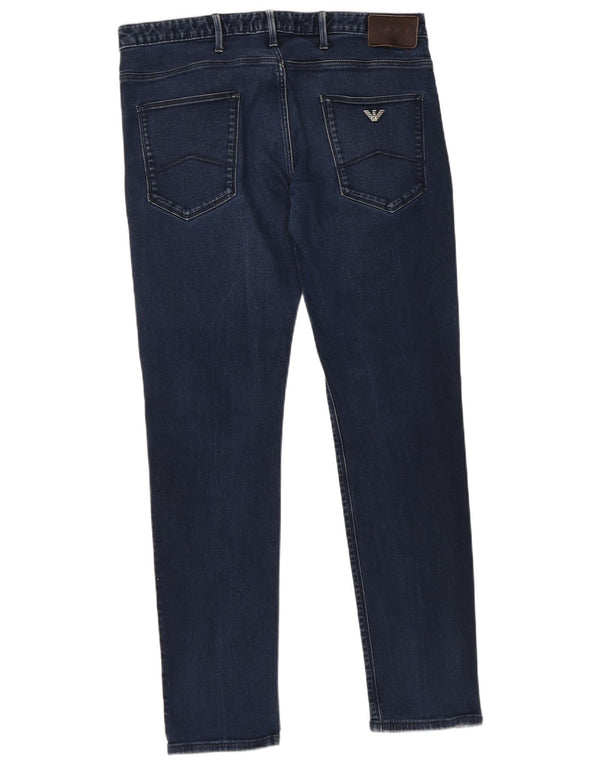 Мужские джинсы Armani Slim W34 L31 Темно-синие, хлопок