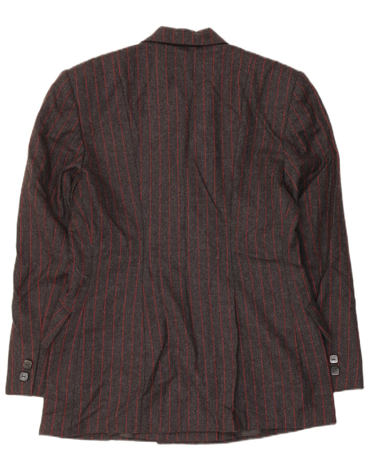 Женский двубортный комплект из 2 предметов Aria UK 14, средний W26, шерсть в серую полоску