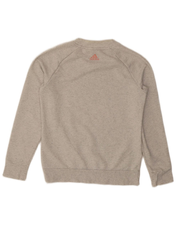 Женский свитер с рисунком Adidas UK 8, маленький серый в крапинку