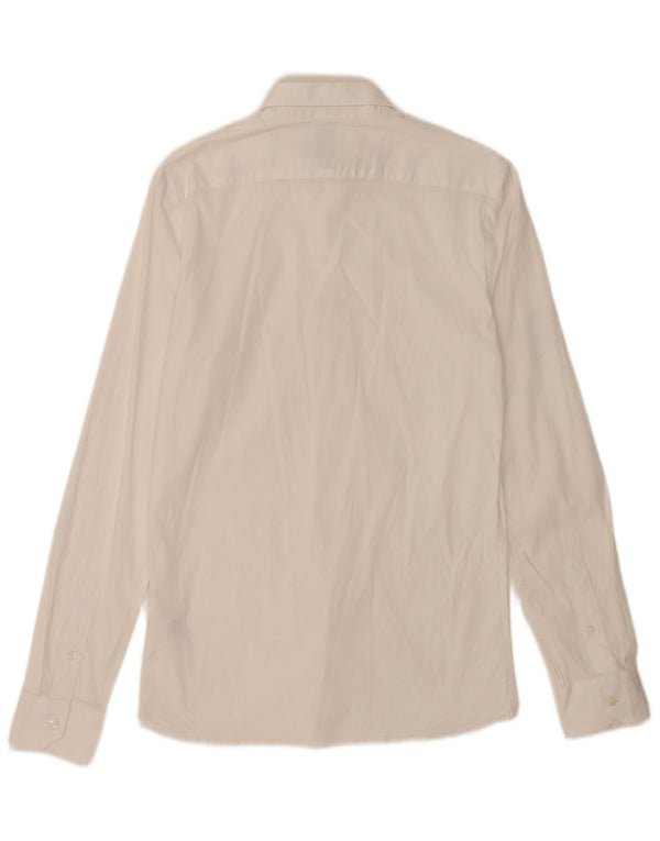 Женская рубашка Zara UK 10, маленькая, белый хлопок