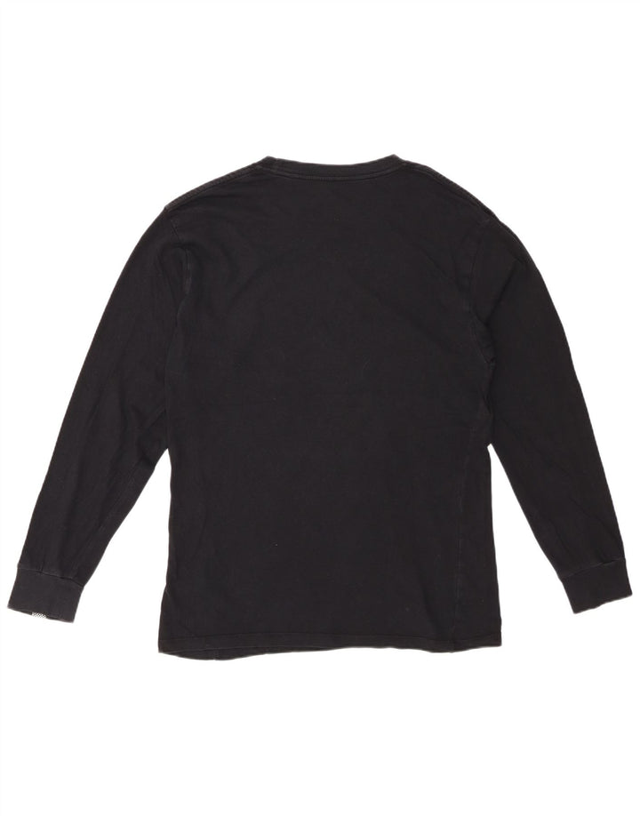 Мужской топ с рисунком VANS, длинный рукав, средний черный, хлопок