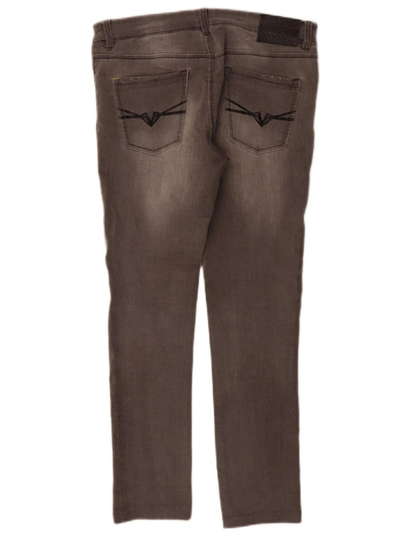 Женские джинсы скинни Guess UK 16, большие размеры W32 L29, серый хлопок