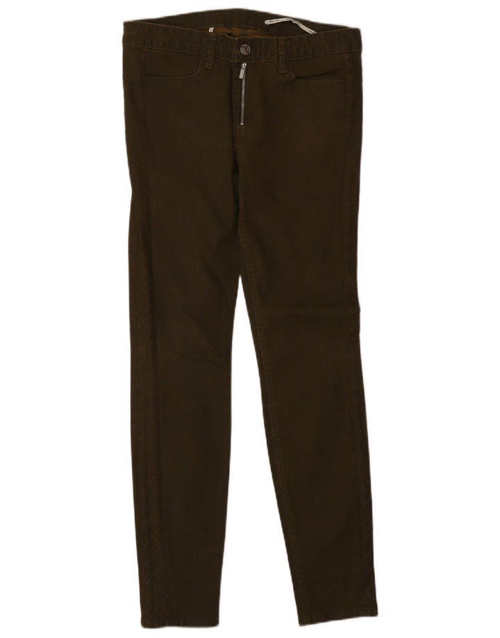 Женские узкие джинсы Zara EU 38, маленькие W28 L28, зеленые
