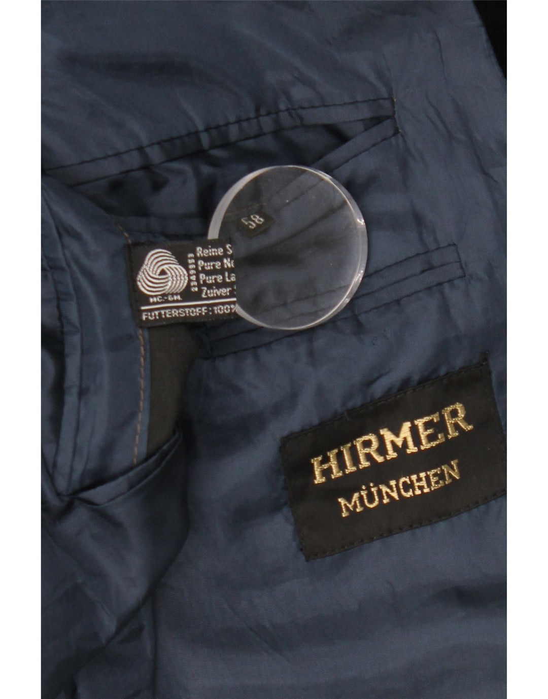 Винтажный женский удлиненный пиджак UK 14, средний темно-синий с цветными блоками