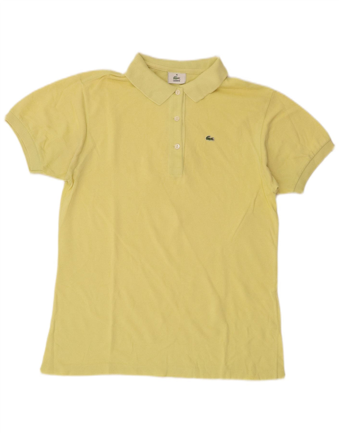 Женская рубашка поло Lacoste, размер 40, средний желтый хлопок, размер 40