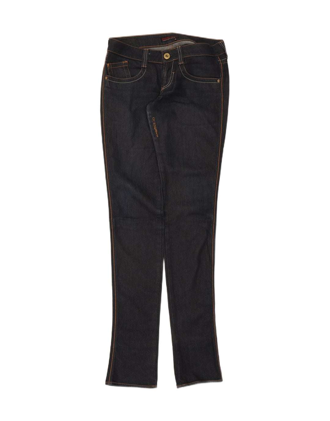 Guess Женские узкие джинсы Bootcut W29 L37 Темно-синие хлопковые