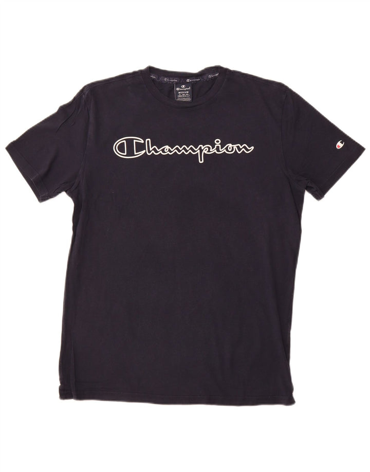 Мужская футболка с рисунком CHAMPION, средний темно-синий