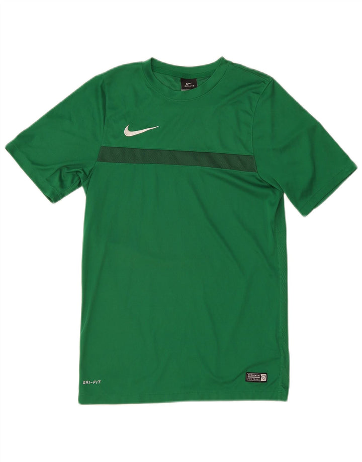 Мужская футболка Nike Dri Fit, маленький зеленый полиэстер