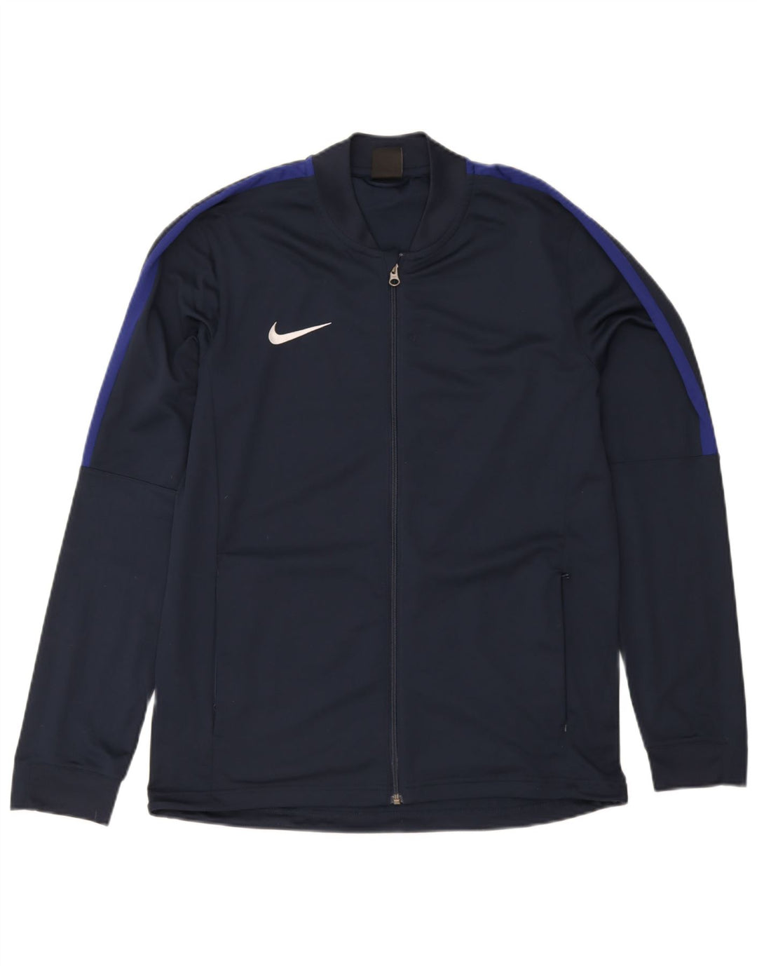 Мужская спортивная куртка Nike Dri Fit, большая темно-синяя спортивная куртка из полиэстера