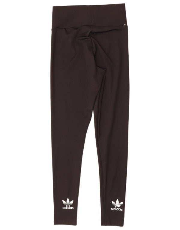 Женские леггинсы Adidas UK 10, маленькие черные из полиэстера