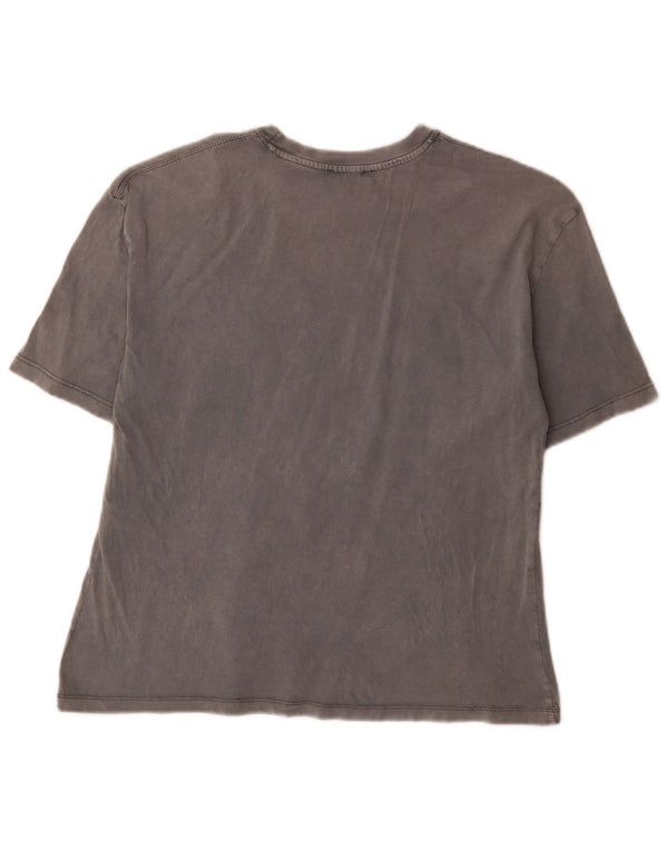 Женская футболка с рисунком Zara New York Top UK 10, маленький серый хлопок