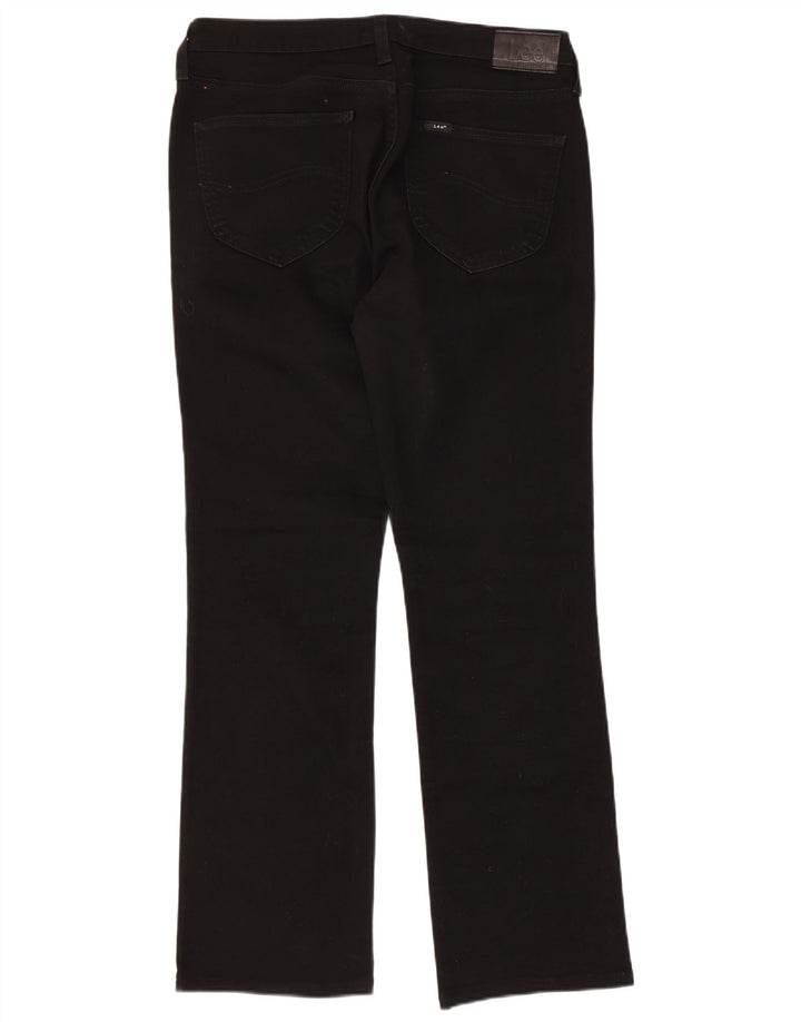 LEE Womens Marion Straight Jeans W30 L33 Black Cotton