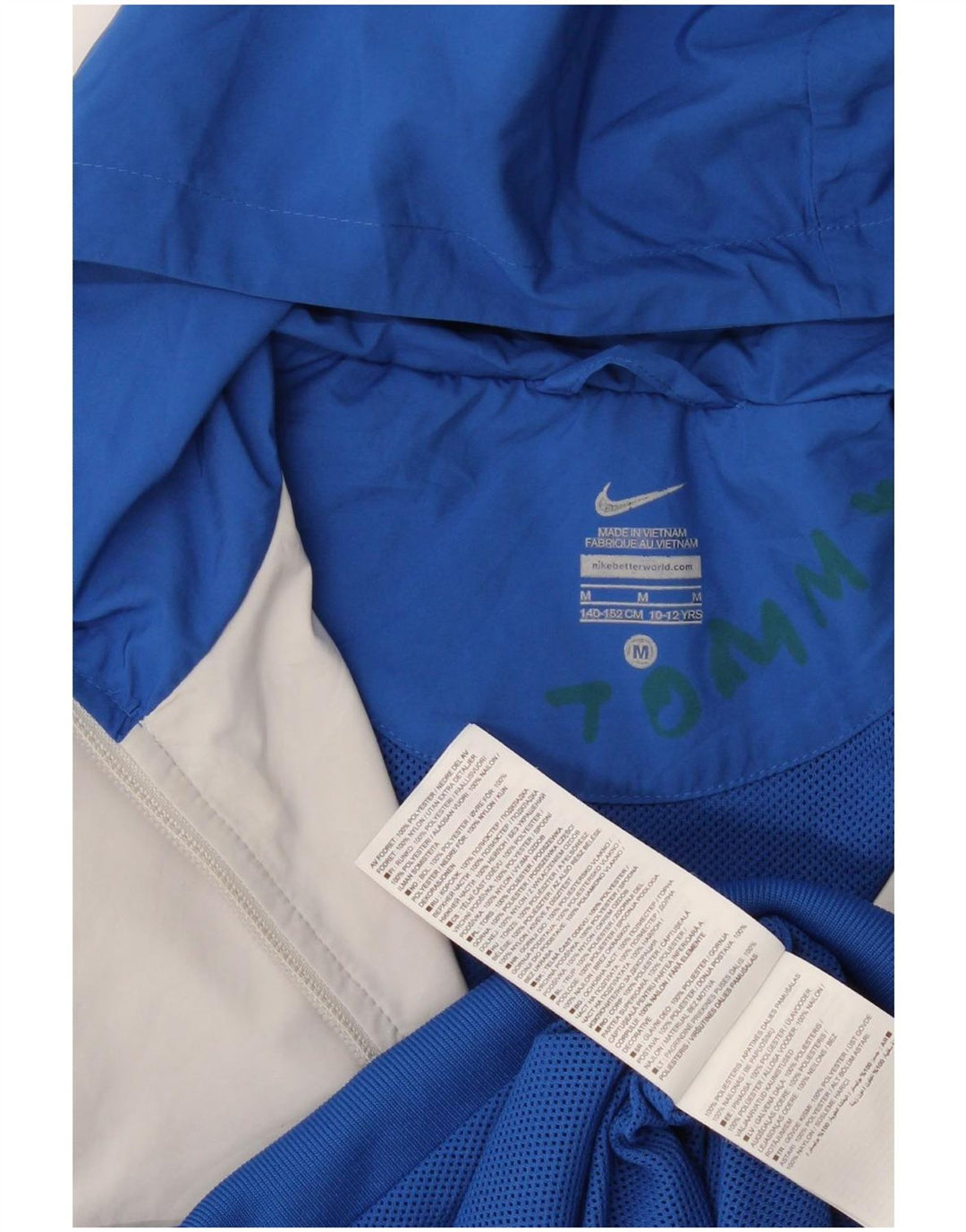 Спортивный костюм с капюшоном для мальчиков Nike, 10–11 лет, средний синий с цветными блоками