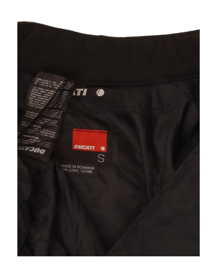 Мужская куртка-гонщик с графическим рисунком DUCATI UK 36, маленькая, черная, полиамид