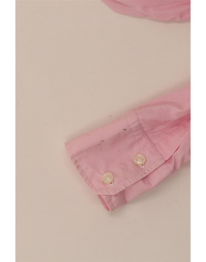 Женская рубашка Benetton UK 12, средний розовый в тонкую полоску