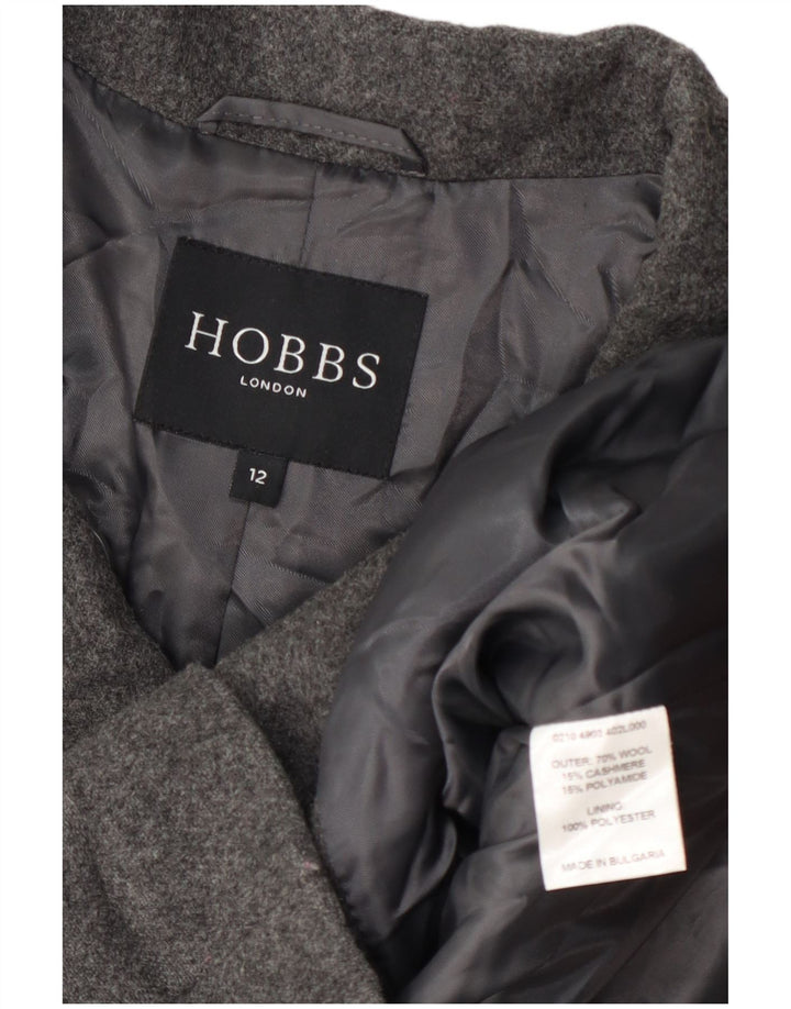 Женское полупальто Hobbs UK 12, средний серый цвет, шерсть