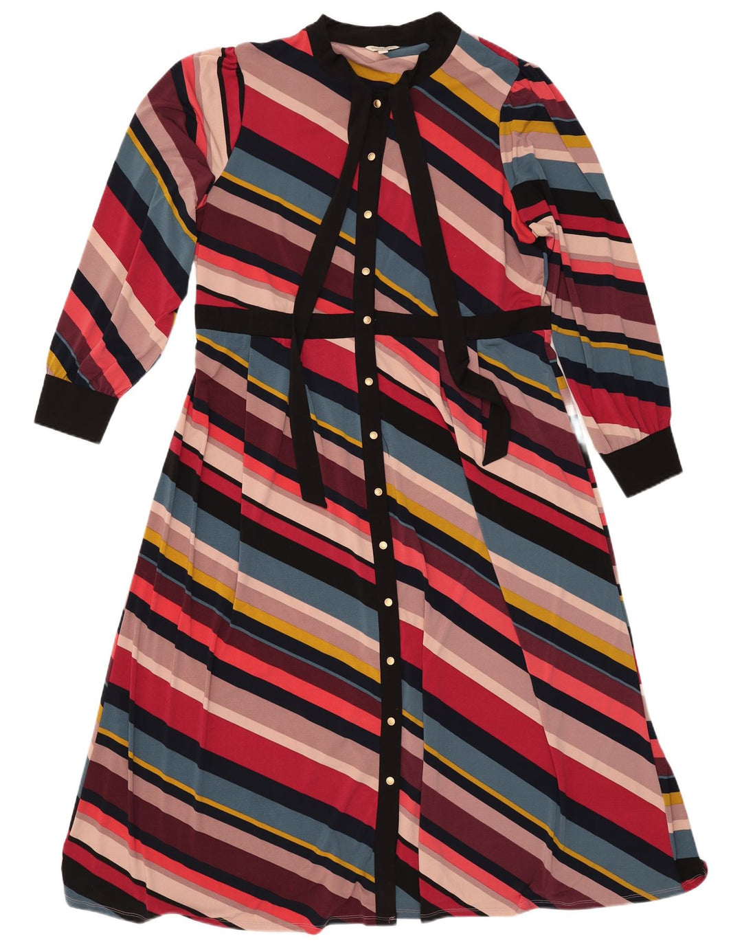 Женское платье макси MONSOON с завязкой спереди, Великобритания, 18 XL, в разноцветную полоску