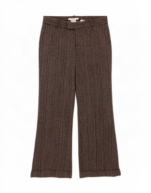 Женские повседневные брюки Zara Bootcut EU 40 Medium W30 L30 Серые с рисунком «елочка»