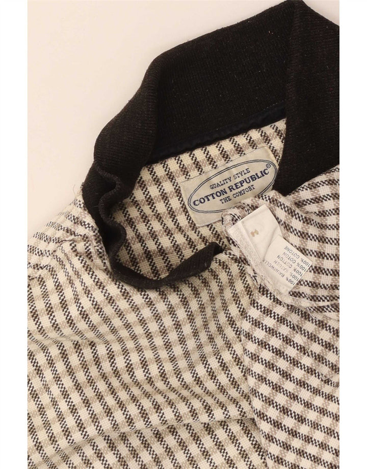 Мужская пуловерная рубашка Cotton Republic с коротким рукавом, большая белая клетка