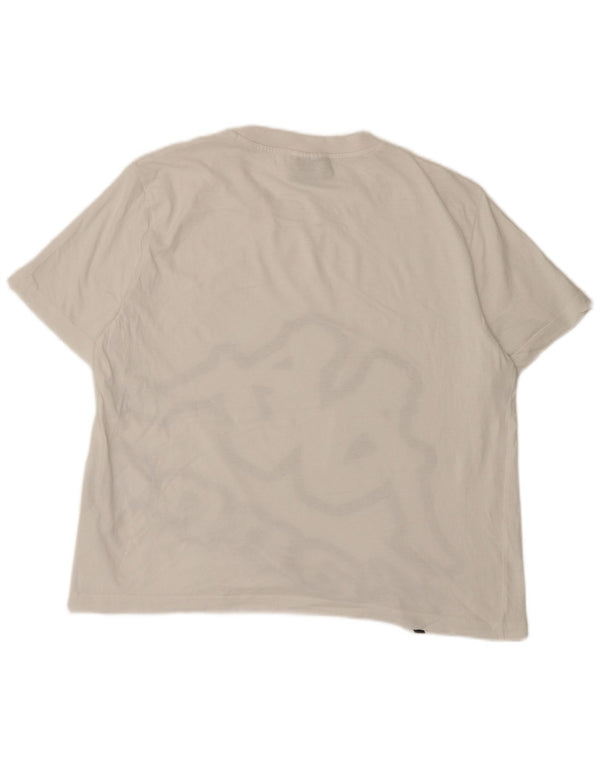 Kappa Womens Graphic T-Shirt Top UK 18 XL White Cotton