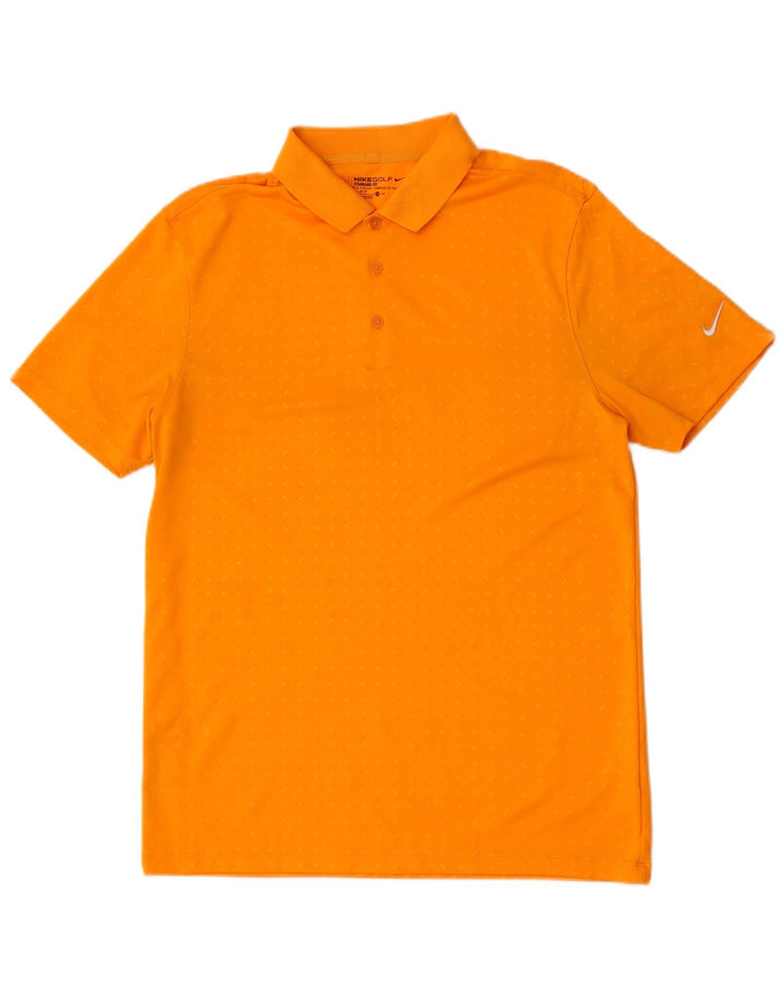 Мужская рубашка поло Nike Dri Fit стандартного кроя, средний оранжевый пятнистый полиэстер
