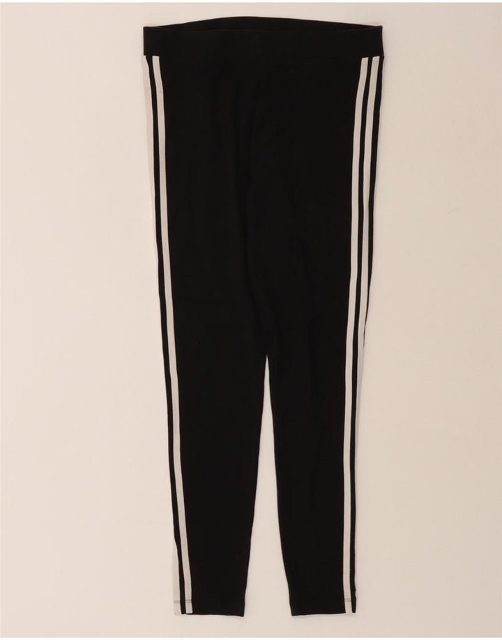 ADIDAS Womens Leggings UK 12 Medium  Black Vintage Adidas and Second-Hand Adidas from Messina Hembry 