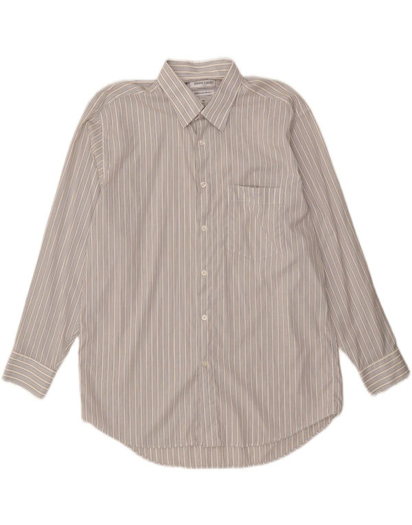 Мужская рубашка Pierre Cardin XL в синюю полоску из хлопка