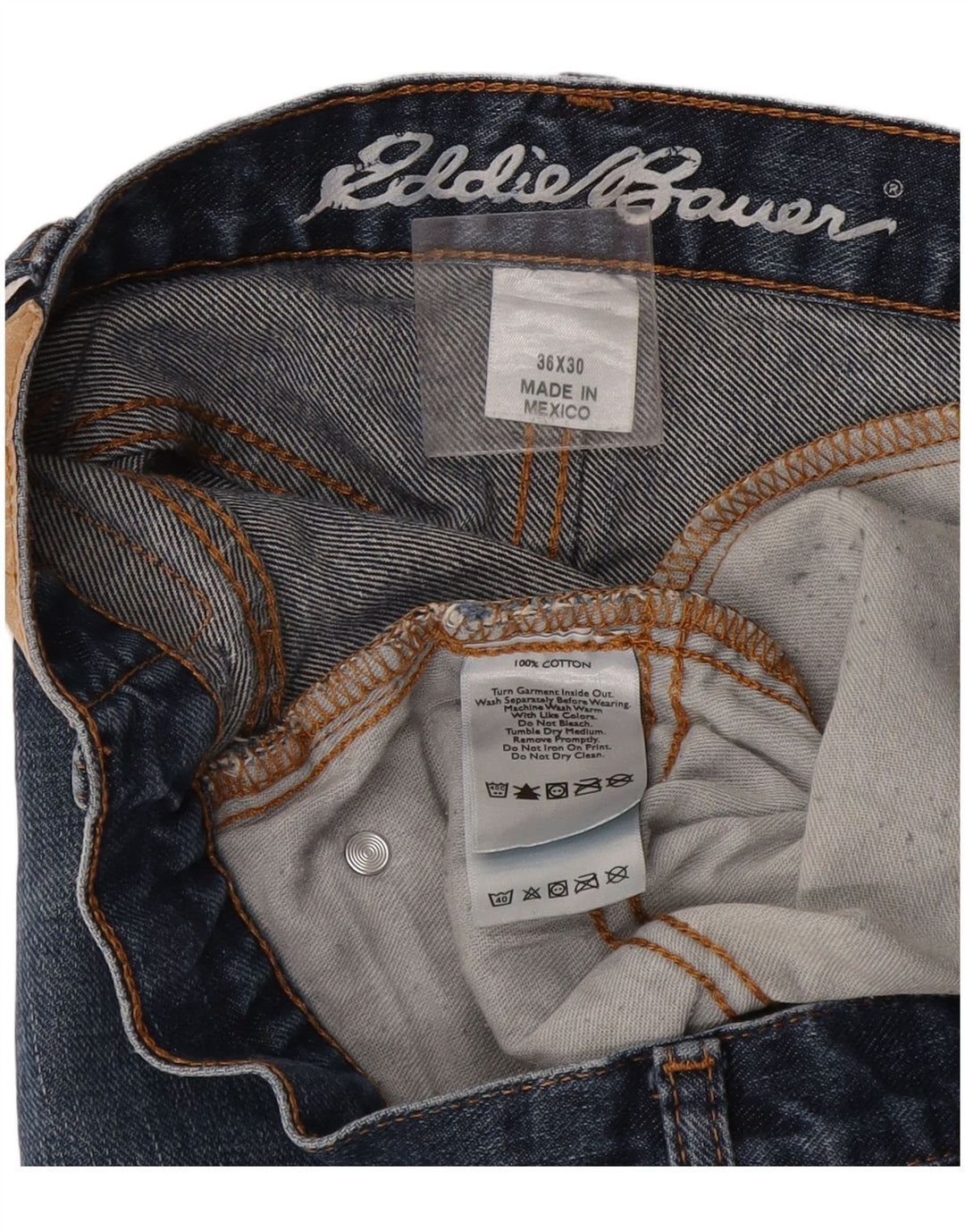Мужские прямые джинсы Eddie Bauer W36 L30 синие, хлопок