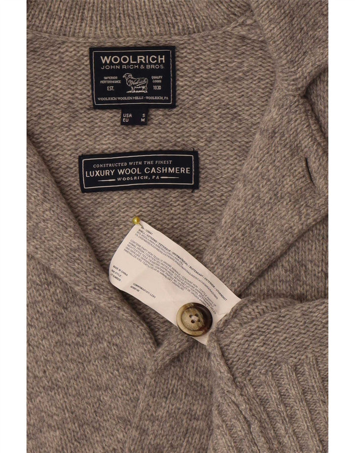Мужской кардиган Woolrich, средний серый шерстяной свитер