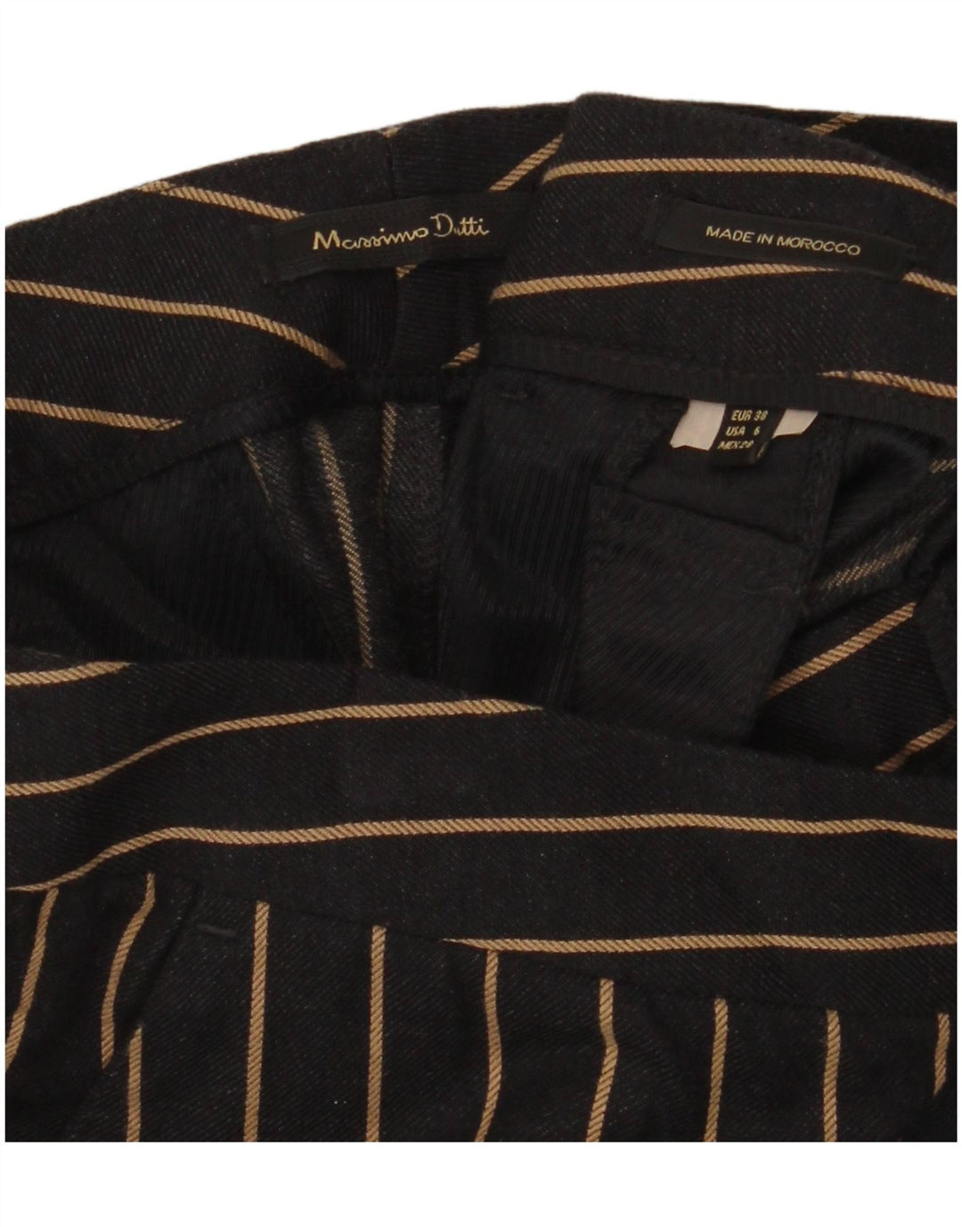 MASSIMO DUTTI Женские брюки-чиносы с высокой талией EU 38 Small W28 L28 Черные