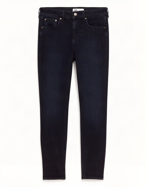 Женские джинсы скинни Zara EU 38 Small W28 L28 Темно-синие