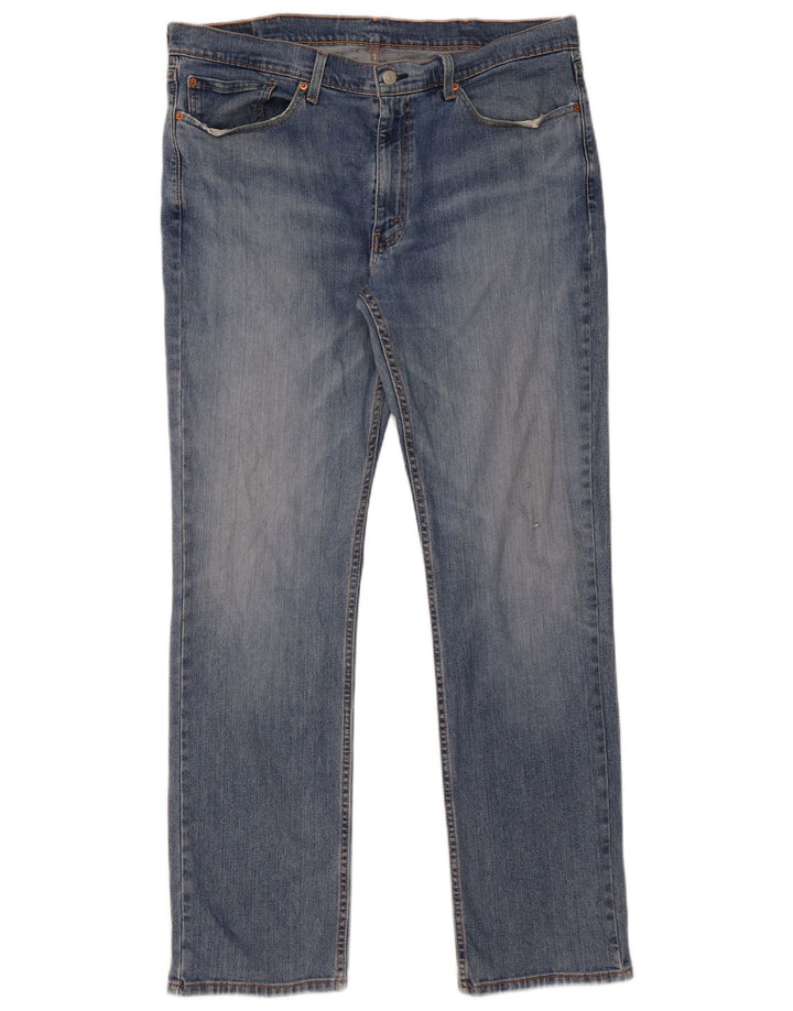 Мужские прямые джинсы LEVI'S 514 W38 L34 синие, хлопок