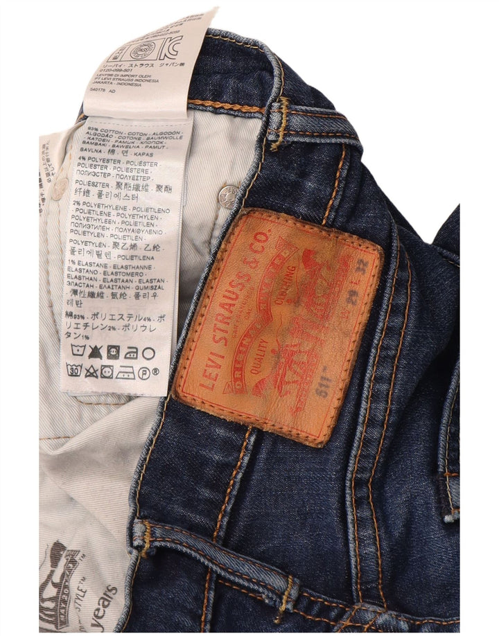 Мужские джинсы Levi's 511 Slim W29 L32 Темно-синие, хлопок