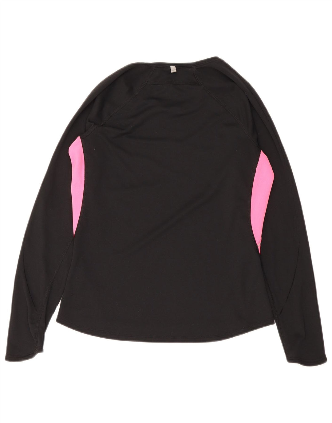 Женский топ Nike Dri Fit с длинным рукавом UK 12/14, средний черный, цветной блок