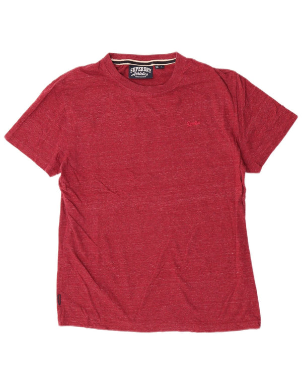 Женская футболка Superdry Top UK 16, большой красный хлопок с крапинками