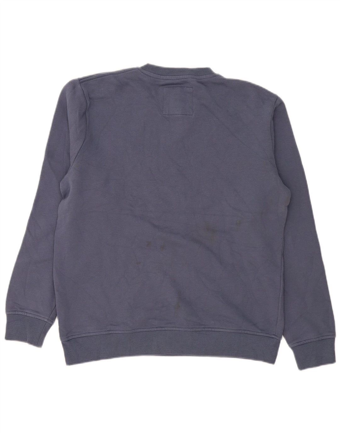 Crew Clothing Мужской свитер-джемпер из хлопка среднего синего цвета