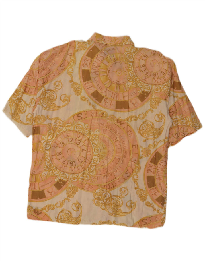 Мужская рубашка Imperial с коротким рукавом с рисунком, XL, бежевая