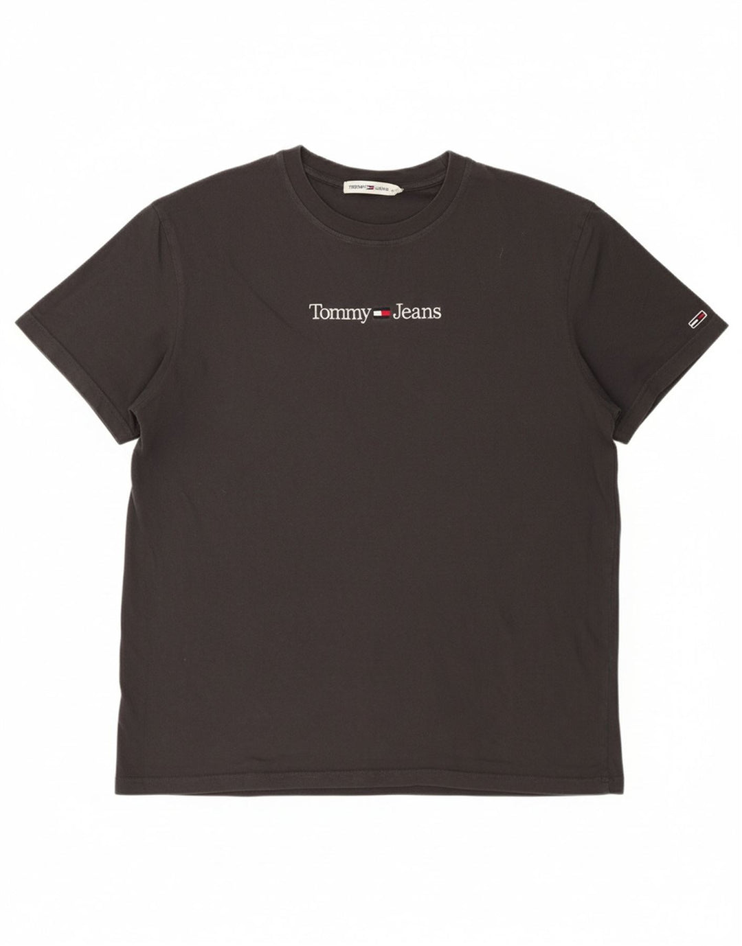 TOMMY HILFIGER Mens Graphic T-Shirt Top Large Black