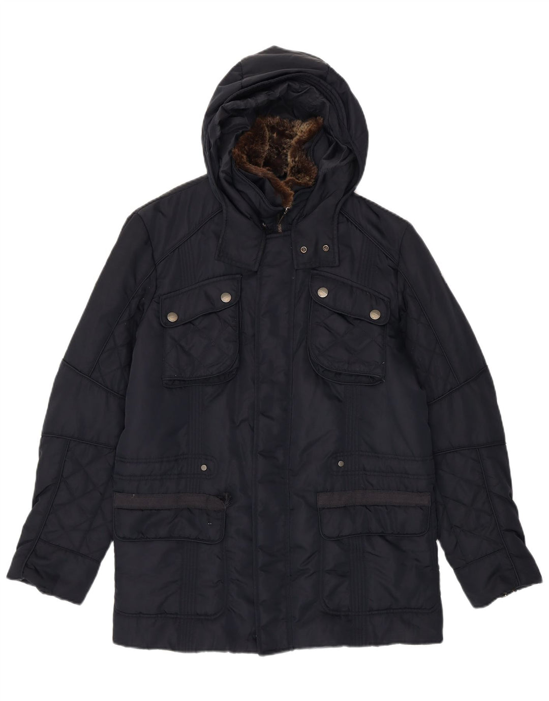 Мужская куртка Trussardi Jeans с капюшоном IT 48 Medium Navy Blue Полиамид